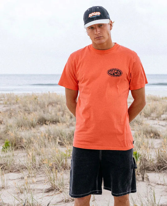 RIPCURL Raw Energy De Oval Tee Rose Sky