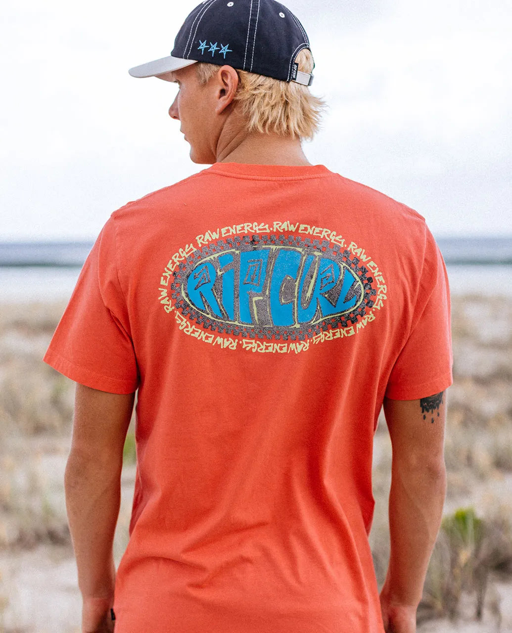 RIPCURL Raw Energy De Oval Tee Rose Sky