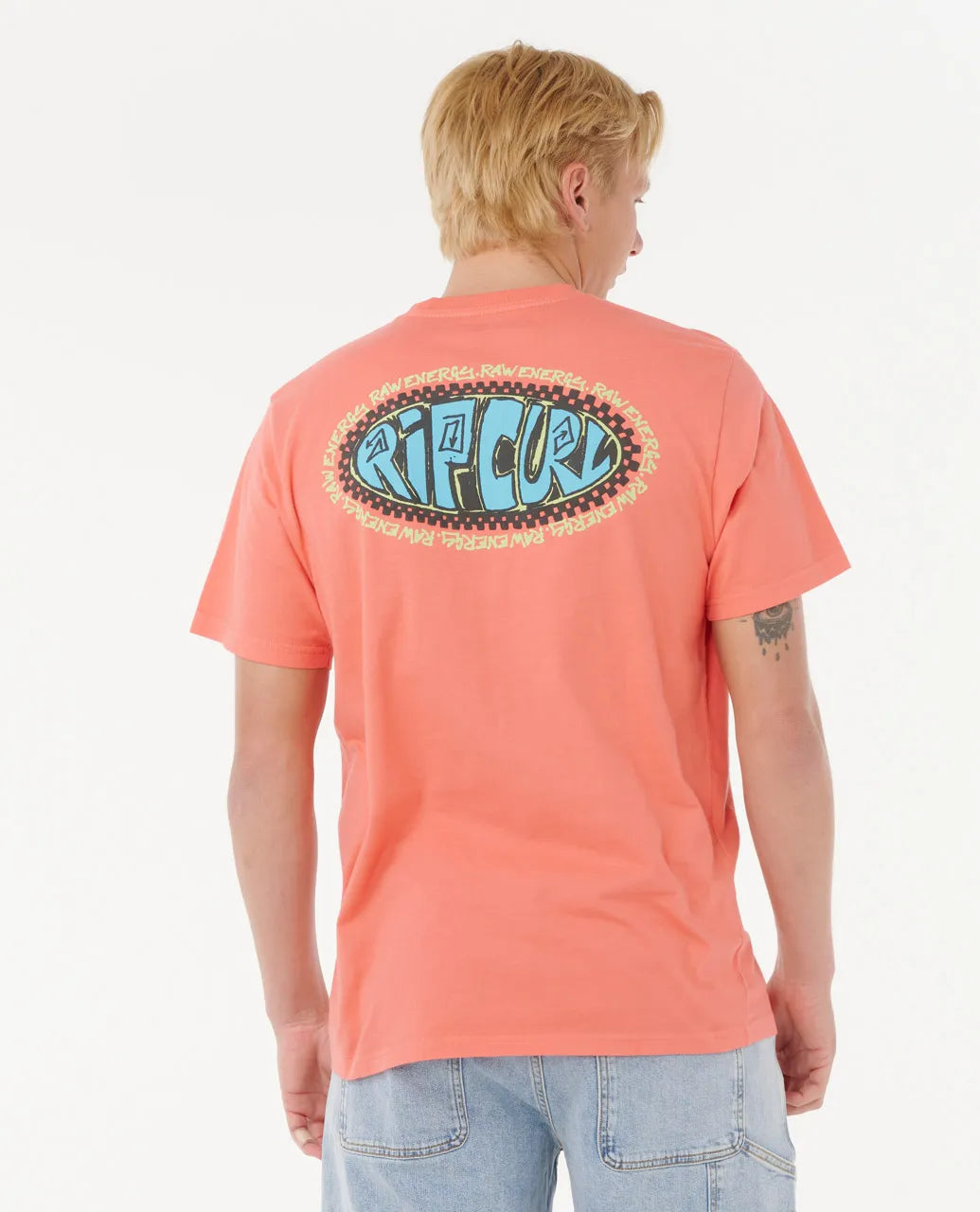 RIPCURL Raw Energy De Oval Tee Rose Sky