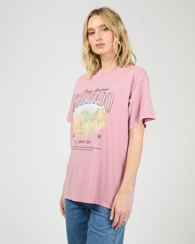 ALL ABOUT EVE Rocky Mountains Relaxed Tee Quartz Pink