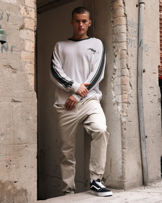 BILLABONG Script Knit Sweater Silver/Khaki