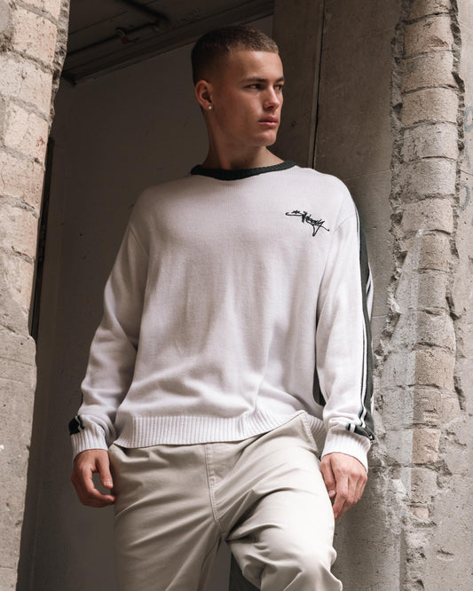 BILLABONG Script Knit Sweater Silver/Khaki