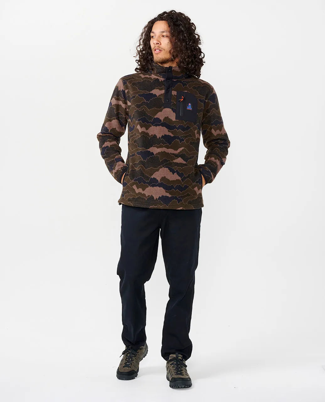 RIP CURL Search Polar Fleece Crew Camo