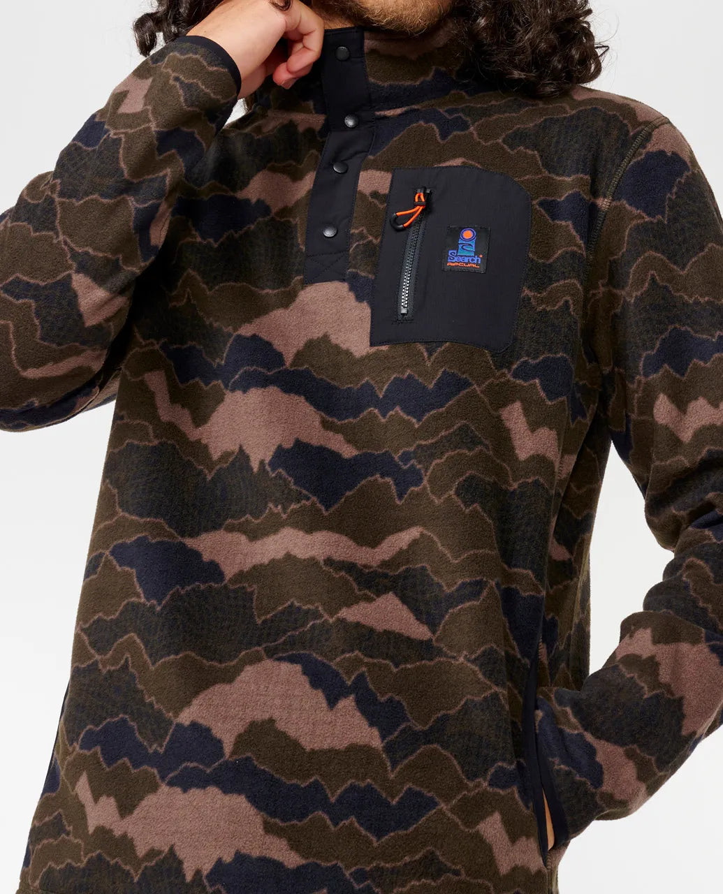 RIP CURL Search Polar Fleece Crew Camo