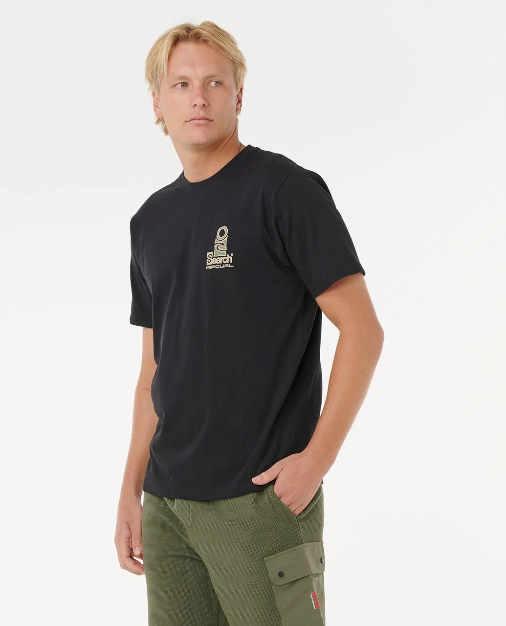 RIP CURL VaporCool Search Stack Tee Black