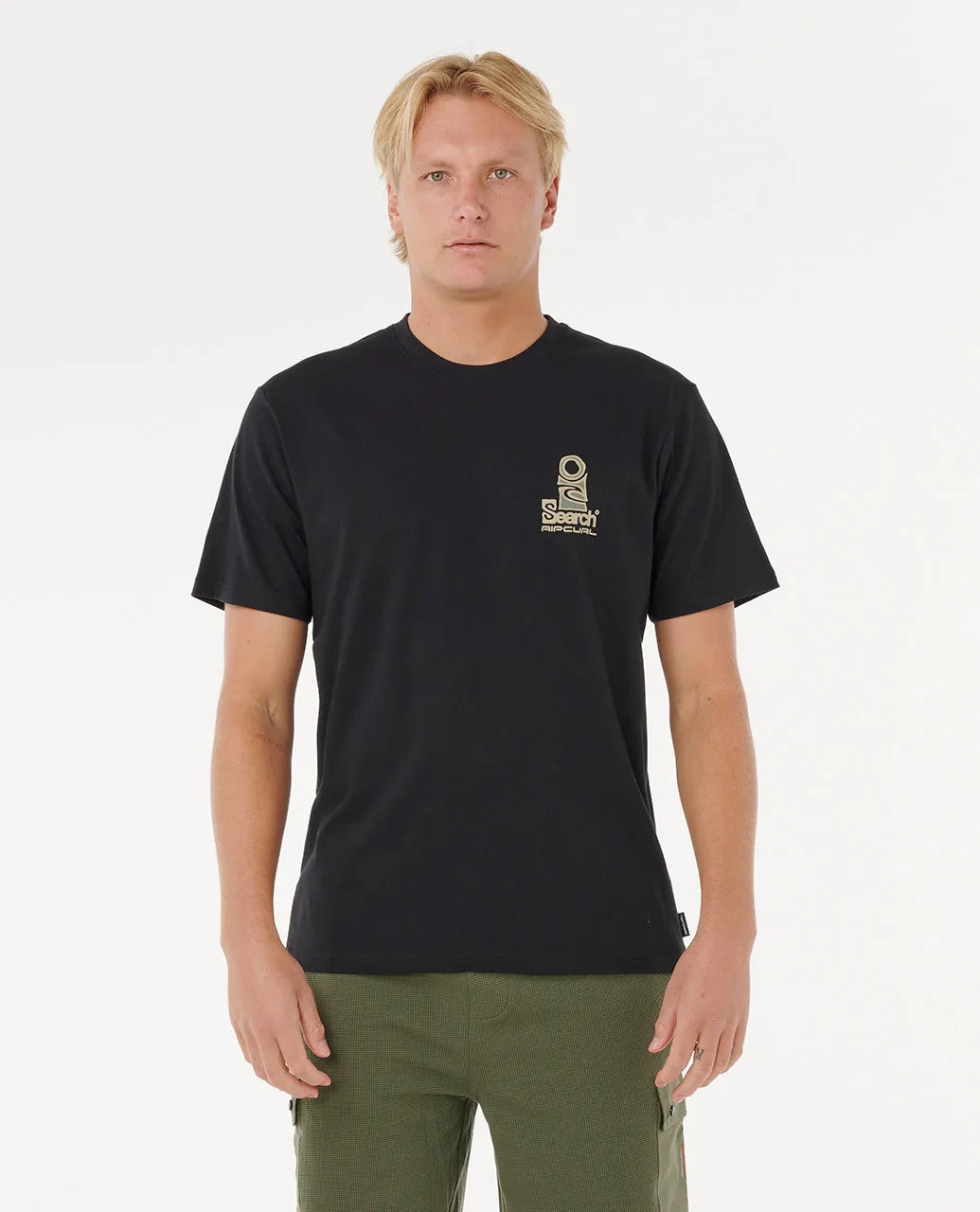 RIP CURL VaporCool Search Stack Tee Black