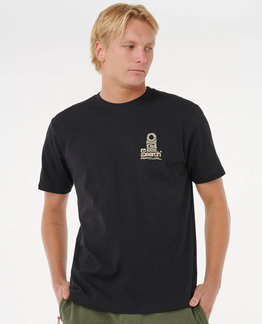 RIP CURL VaporCool Search Stack Tee Black