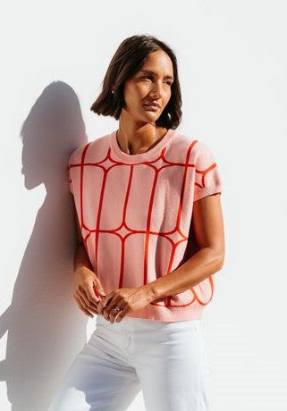 ET ALIA Sedgewick Knit Blush Trellis