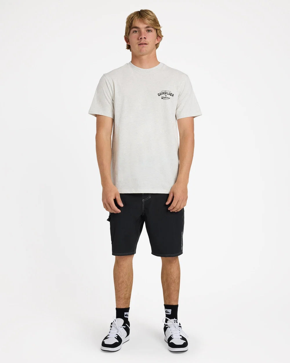 QUIKSILVER Skipper Tee Light Grey Heather