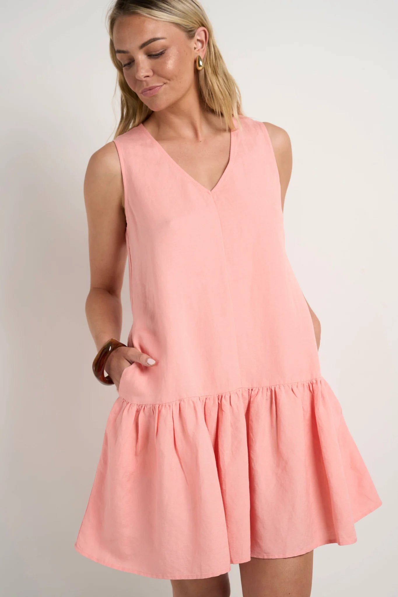IVY & JACK Somerset Peach Sleeveless Dress