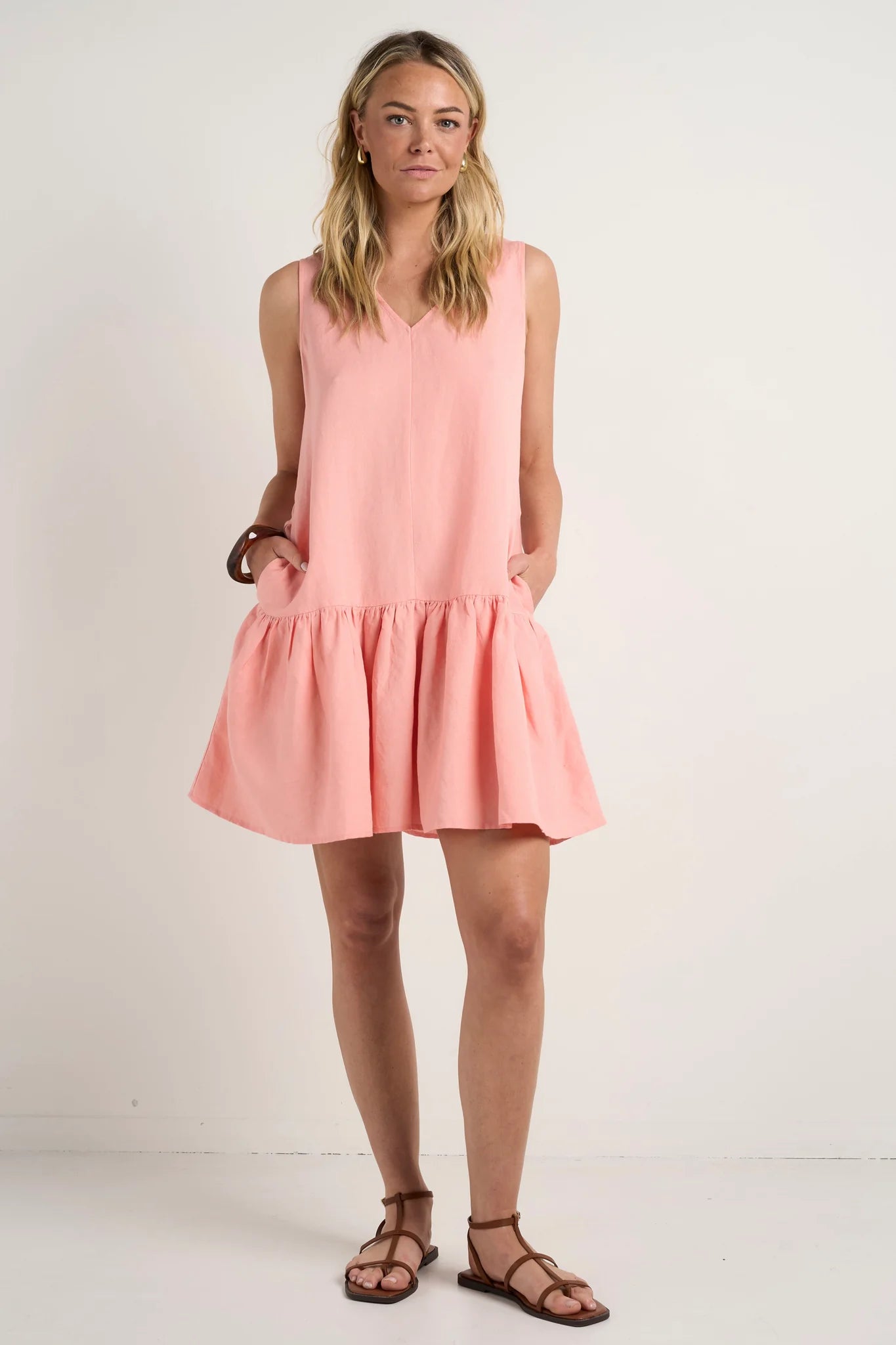 IVY & JACK Somerset Peach Sleeveless Dress