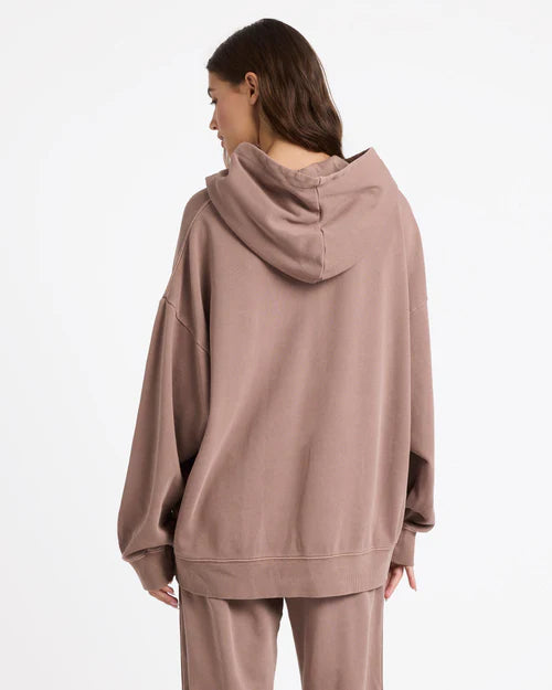 ROXY Steppin Up Pullover Hoodie Mocha