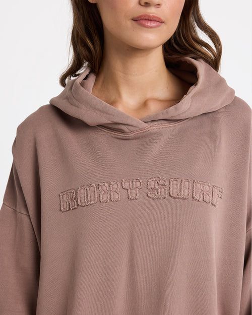 ROXY Steppin Up Pullover Hoodie Mocha