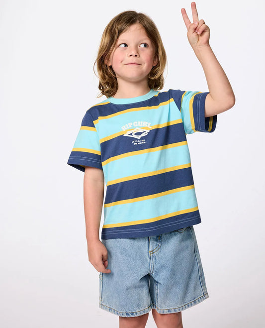 RIP CURL Stripe Tee Boys 1-8 years