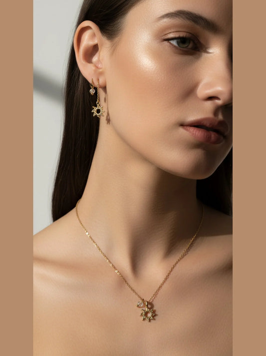 TWIGG JEWELLERY Sun Necklace Gold