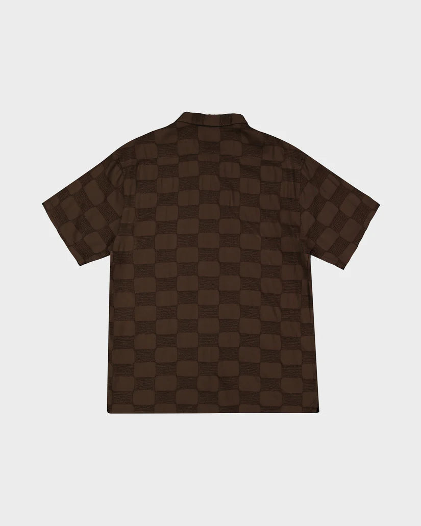 BILLABONG Sundays Jaquard Short Sleeve Shirt Chocolate