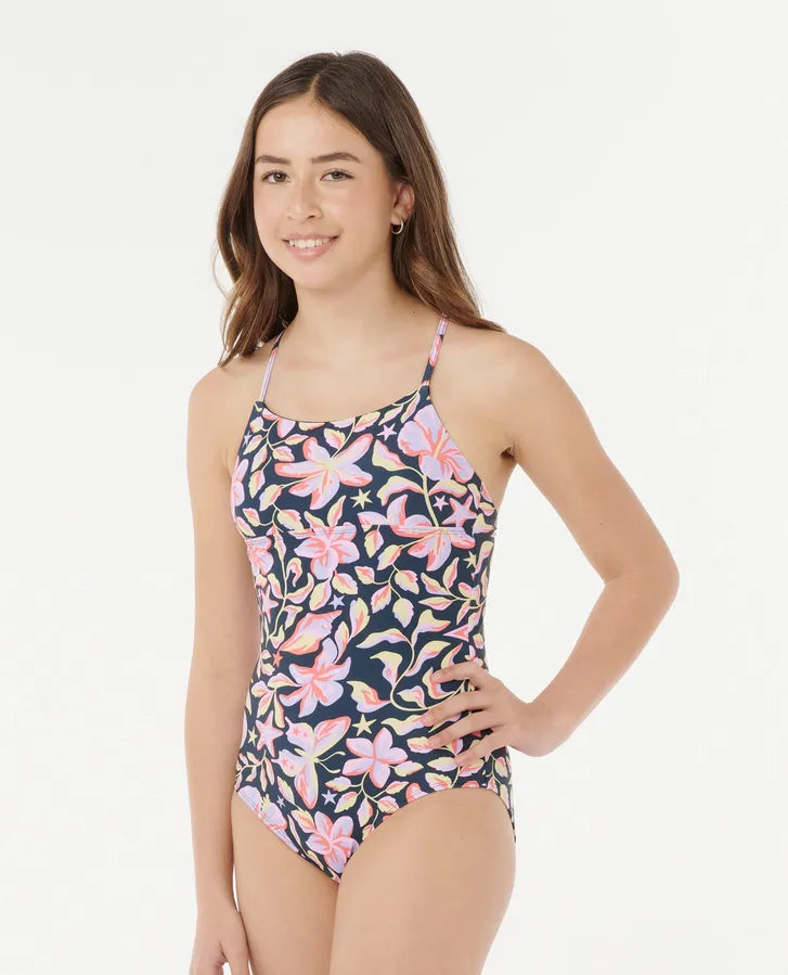 RIP CURL Girls One Piece Tog Sunset Skies 8 -14 years