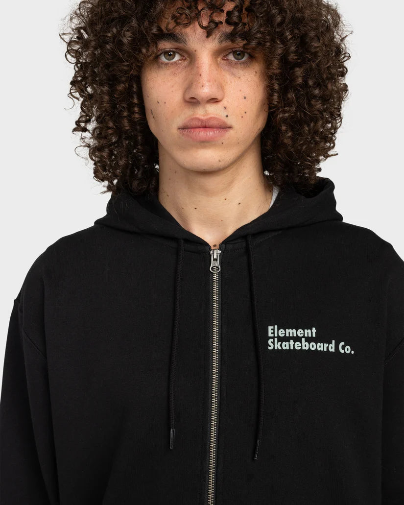 ELEMENT Supplier Zip Thru Hoodie Flint Black