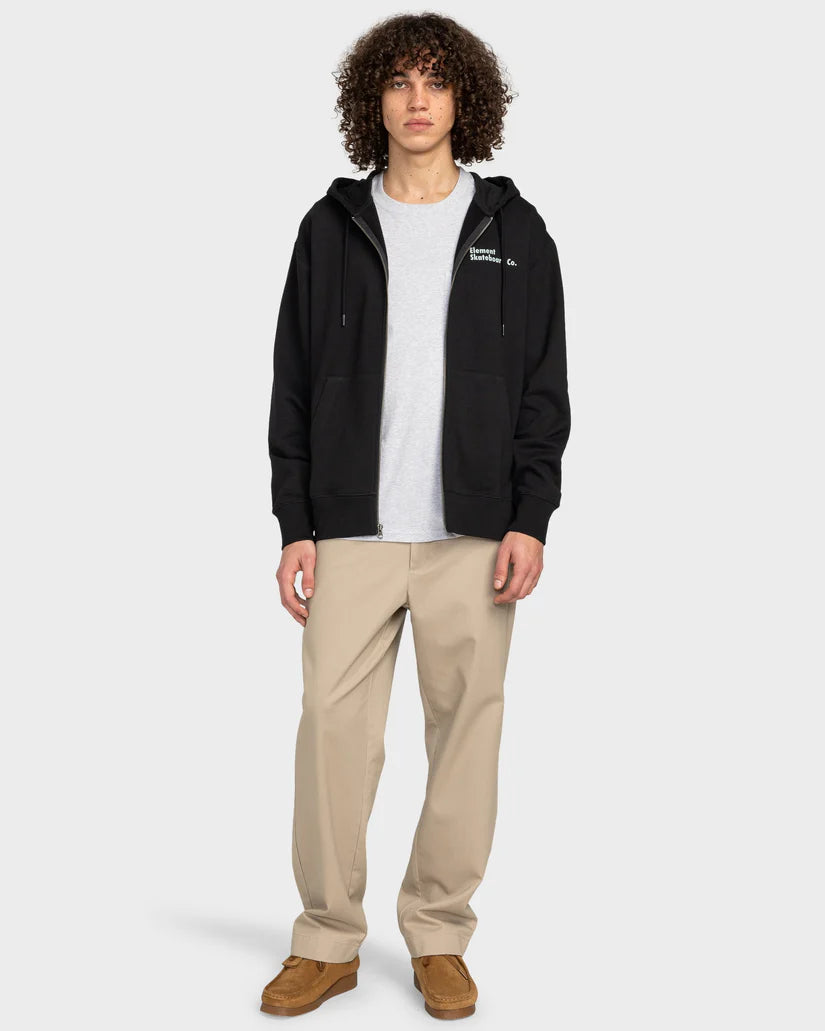 ELEMENT Supplier Zip Thru Hoodie Flint Black