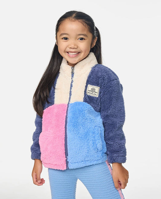 RIP CURL Girl Surf Block Polar Fleece Zip Thru 1-8 years