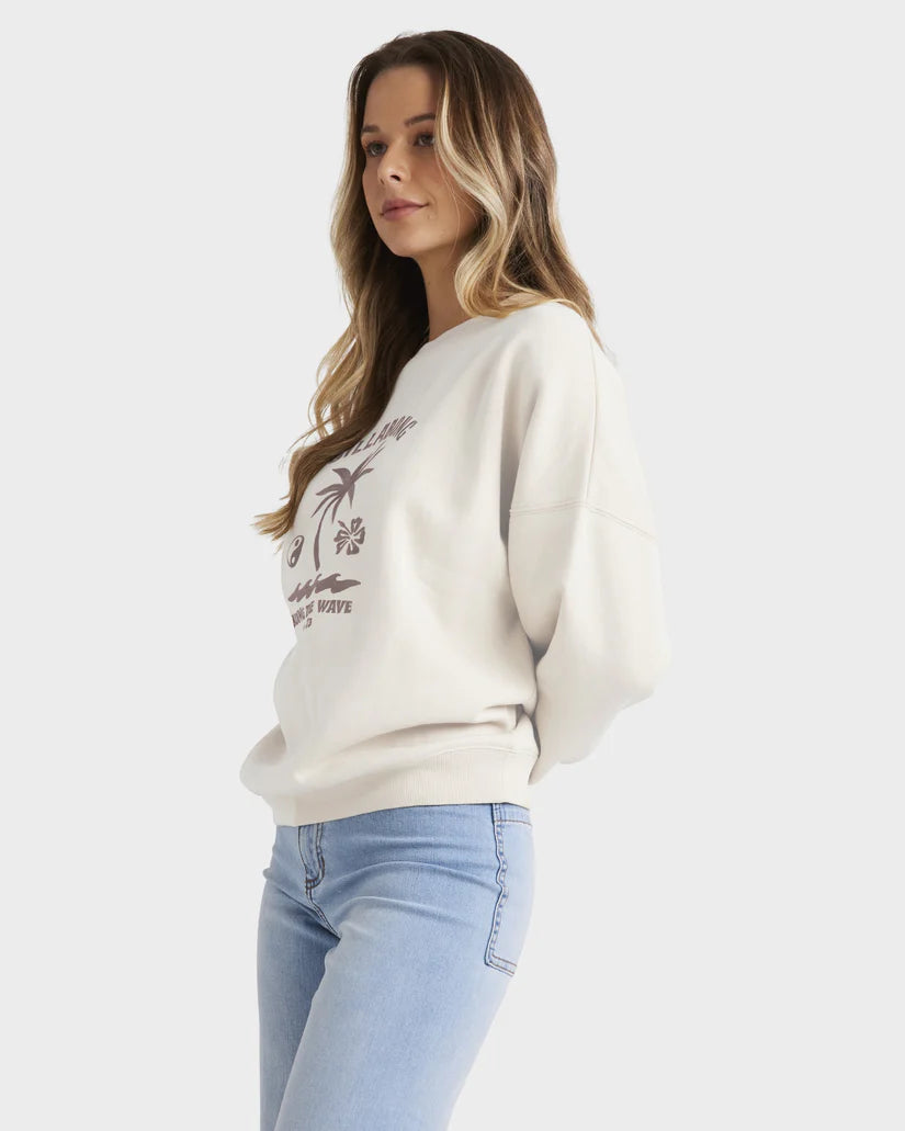 Billabong Surf Club Venice Crew Sweatshirt Salt Crystal