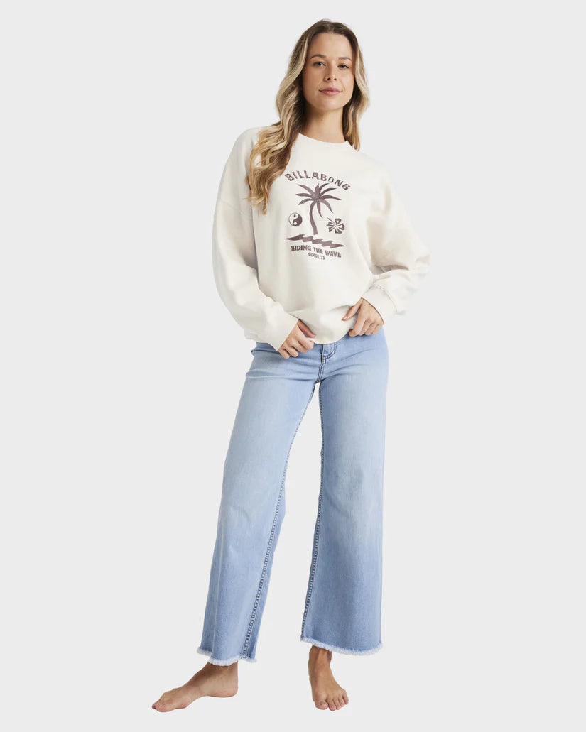 Billabong Surf Club Venice Crew Sweatshirt Salt Crystal