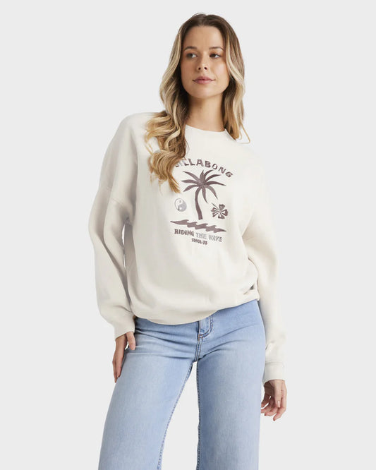Billabong Surf Club Venice Crew Sweatshirt Salt Crystal