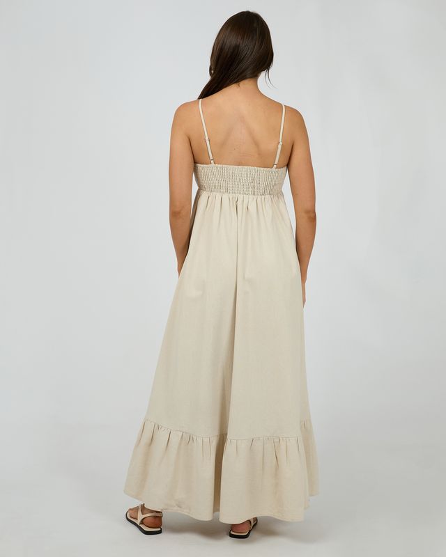 SILENT THEORY Tallow Tiered Maxi Dress Natural