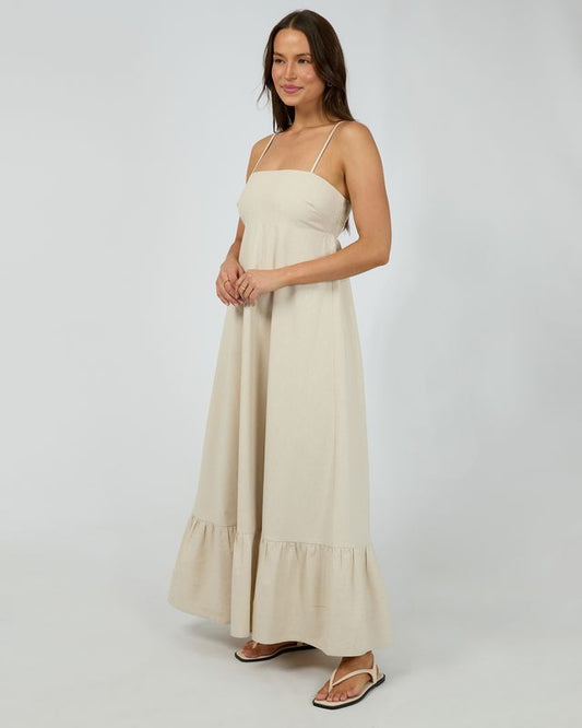 SILENT THEORY Tallow Tiered Maxi Dress Natural