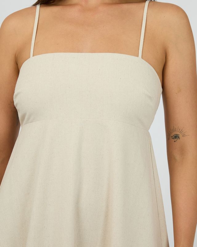 SILENT THEORY Tallow Tiered Maxi Dress Natural