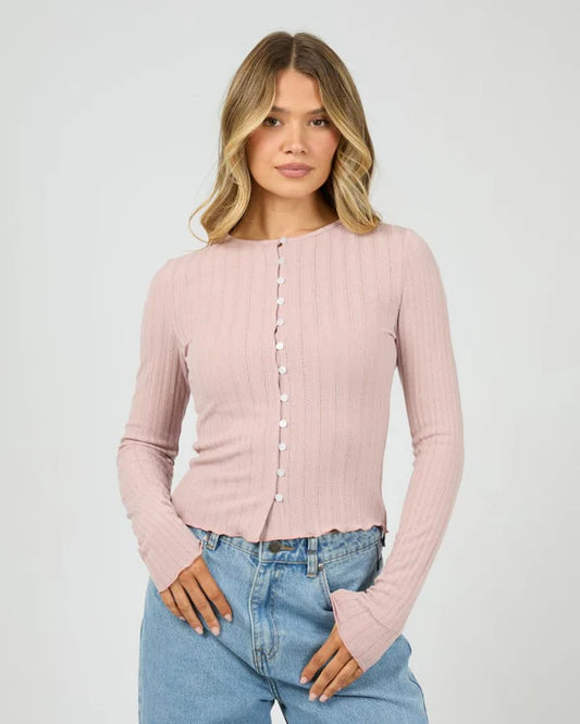 ALL ABOUT EVE Tarni Knit Top Fawn Pink