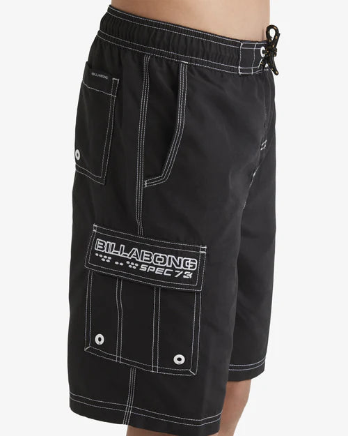 BILLABONG Boys Throw On Boardshorts Black 8-14 years