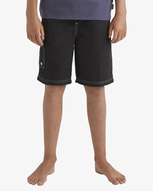 BILLABONG Boys Throw On Boardshorts Black 8-14 years