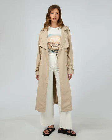ALL ABOUT EVE Trench Coat Bone