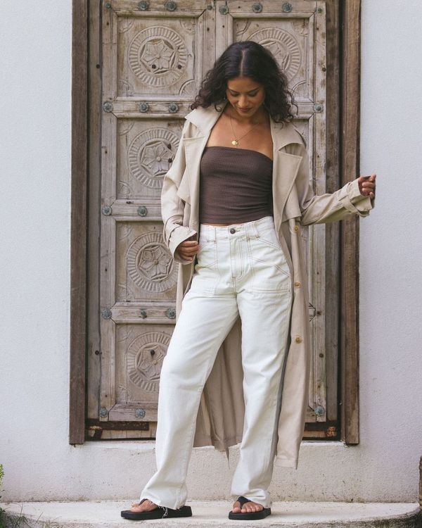 ALL ABOUT EVE Trench Coat Bone