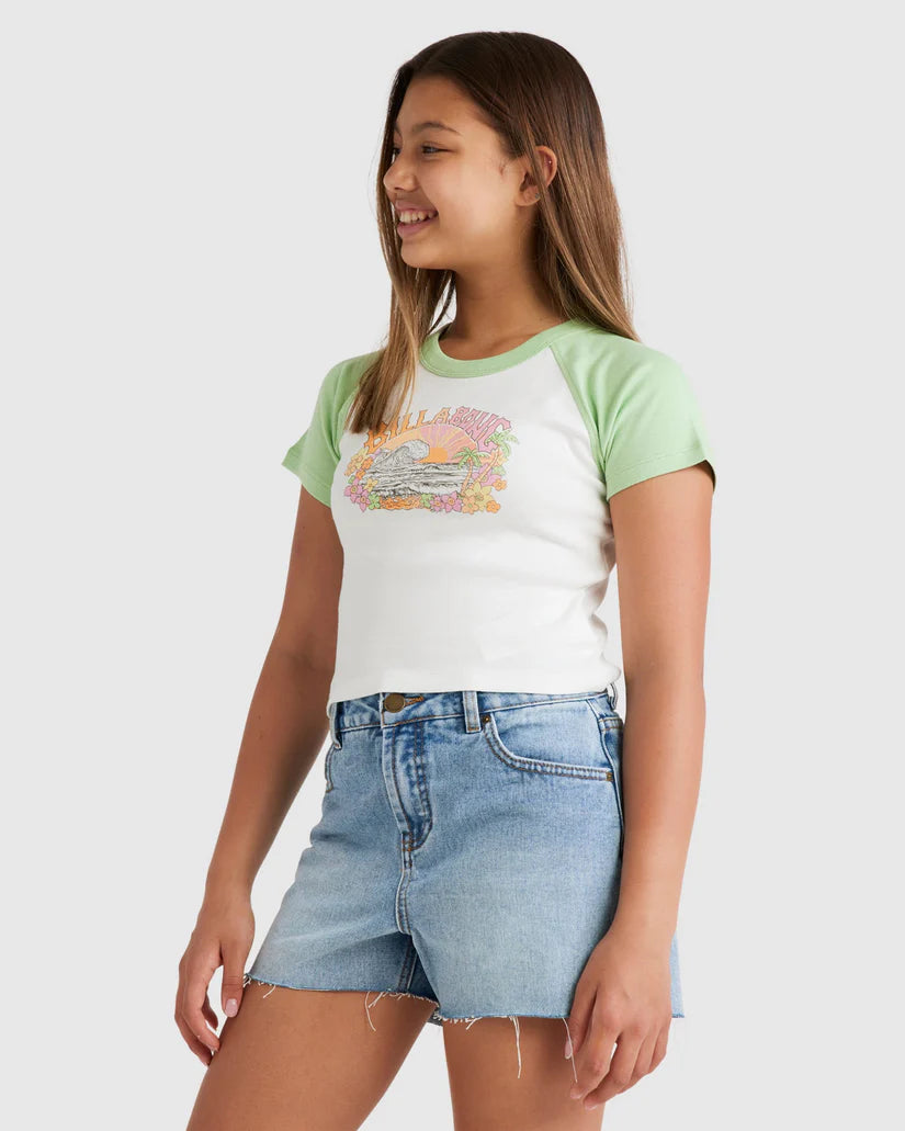 Billabong Tropical Views Raglan Tee Girls 8-14