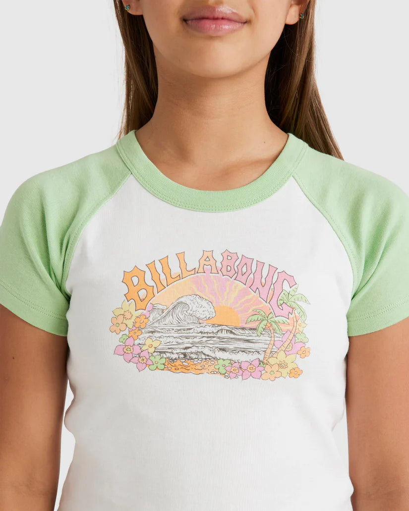 Billabong Tropical Views Raglan Tee Girls 8-14