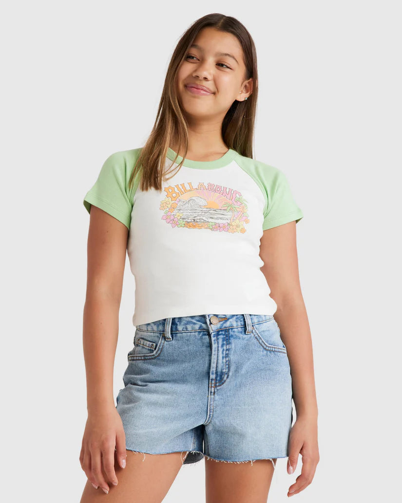 Billabong Tropical Views Raglan Tee Girls 8-14