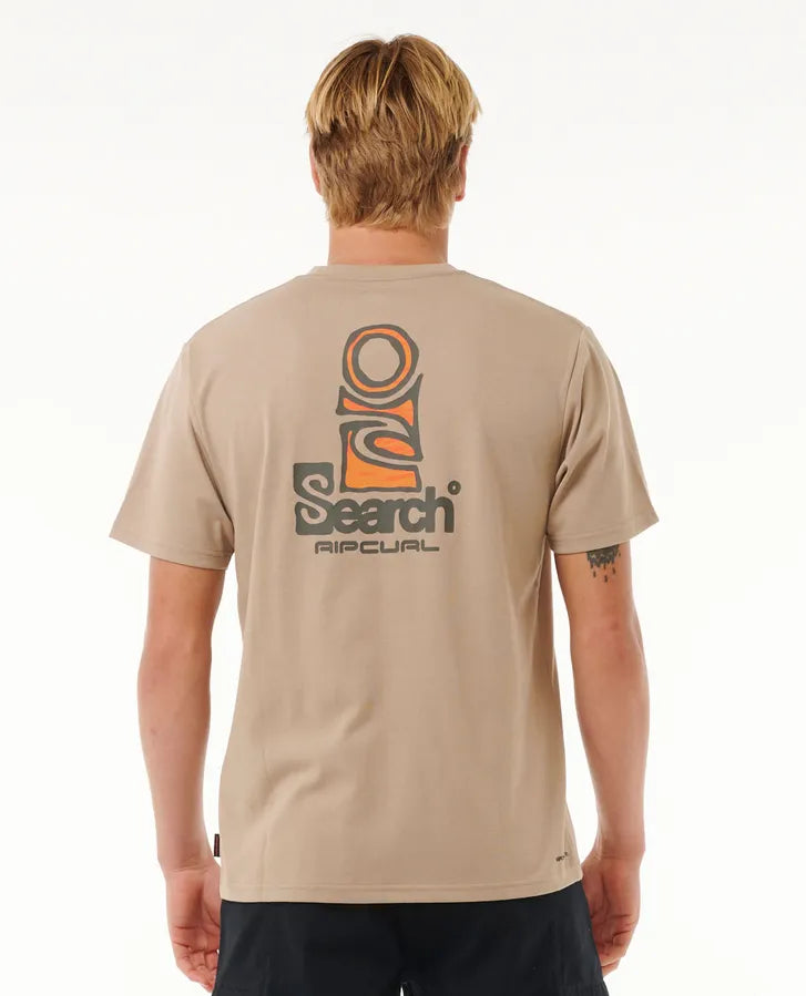 Rip Curl Vaporcool Search Stacked Tee Sand Dune