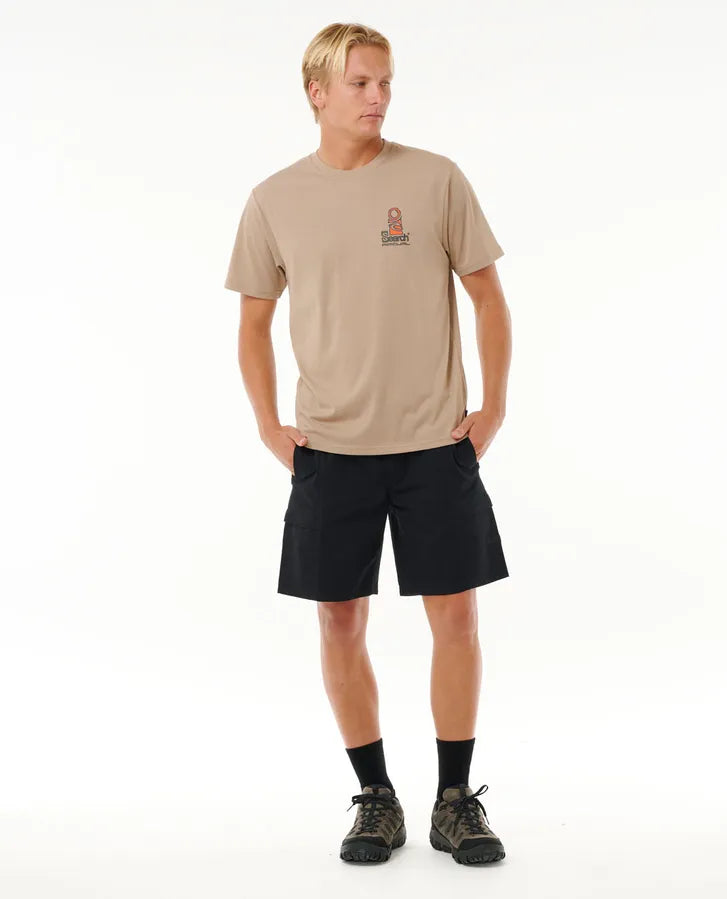 Rip Curl Vaporcool Search Stacked Tee Sand Dune