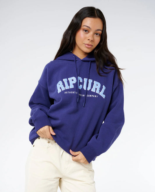 RIP CURL Varsity Pullover Hoodie Dark Blue