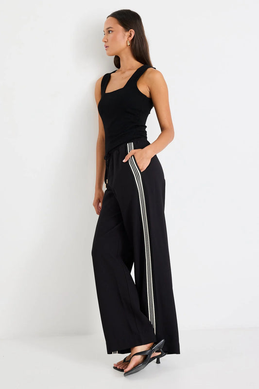 STORIES BE TOLD Vibe Jacquard Stripe Wide Leg Pant