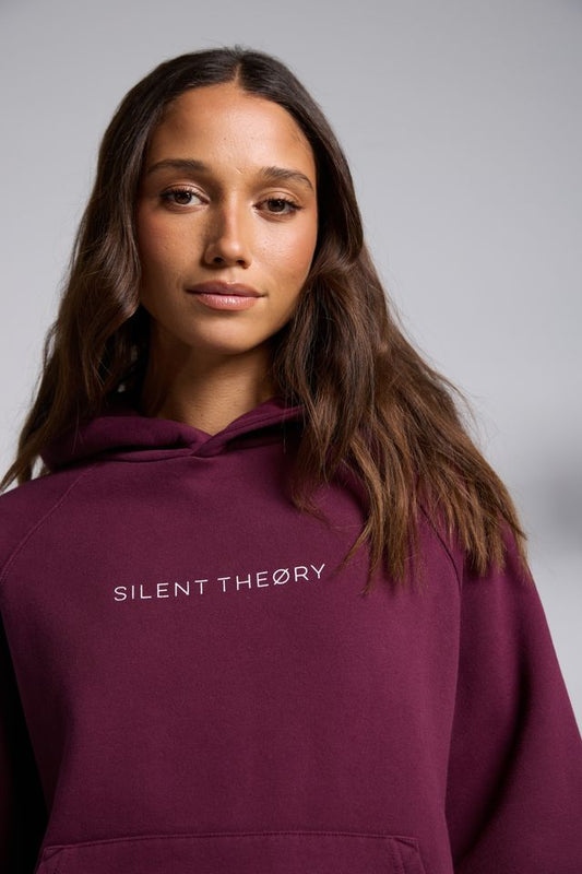 SILENT THEORY Logo Hoodie Cherry