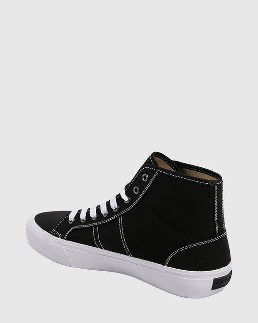 KUSTOM World Wide Hi Black White Wide Fit Sneaker