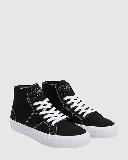 KUSTOM World Wide Hi Black White Wide Fit Sneaker