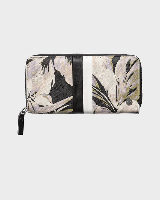 Billabong Zip Around Bi Fold Wallet Black Floral