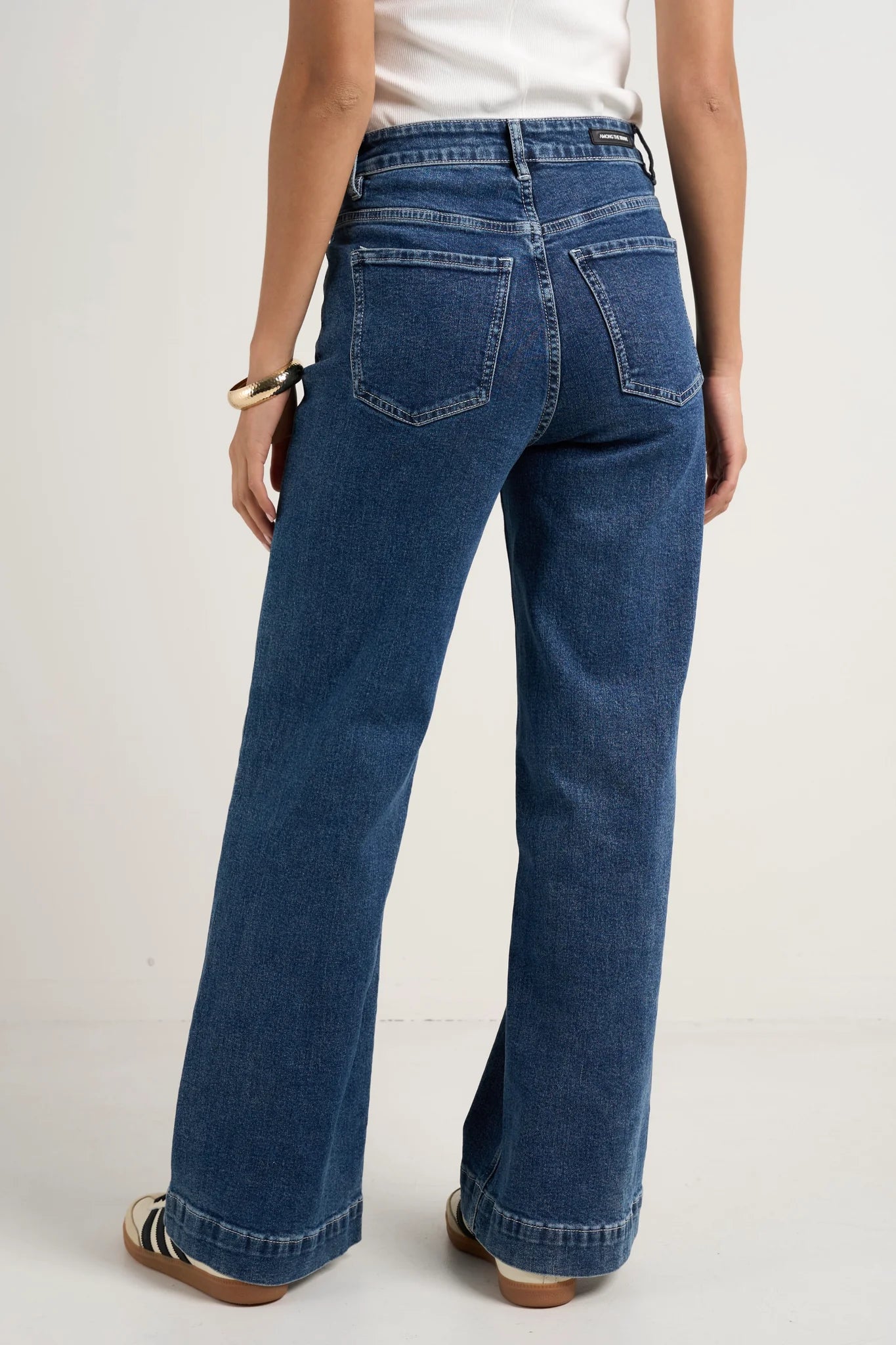 AMONG THE BRAVE Zoey Mineral Blue Wide Leg Pocket Jean