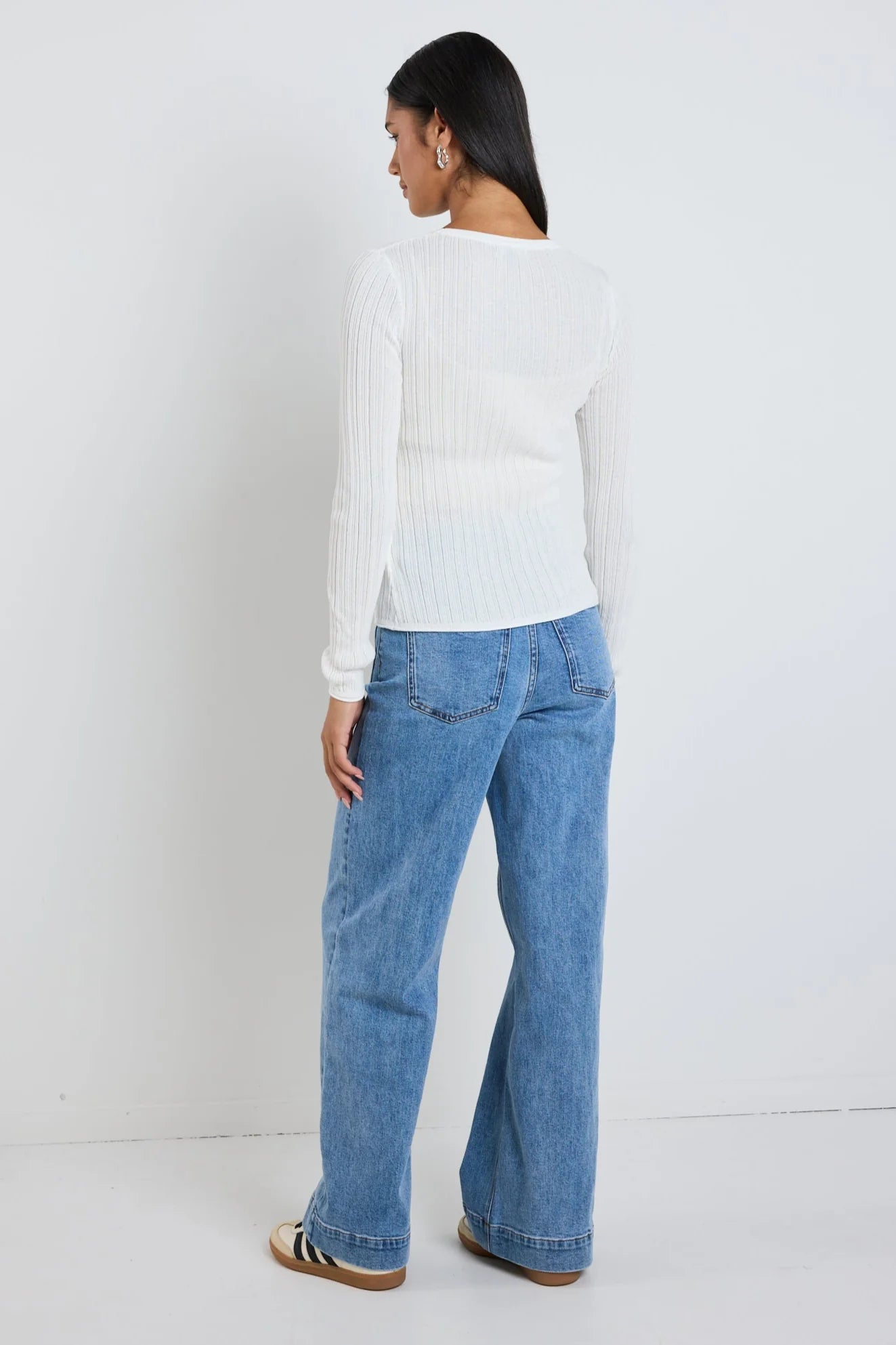AMONG THE BRAVE Zoey Wide Leg Jean Signature Blue