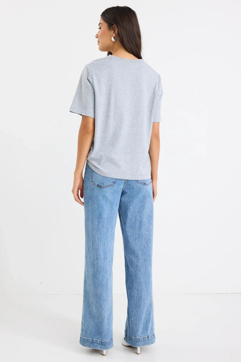 AMONG THE BRAVE Zoey Signature Blue Wide Leg Pocket Jean