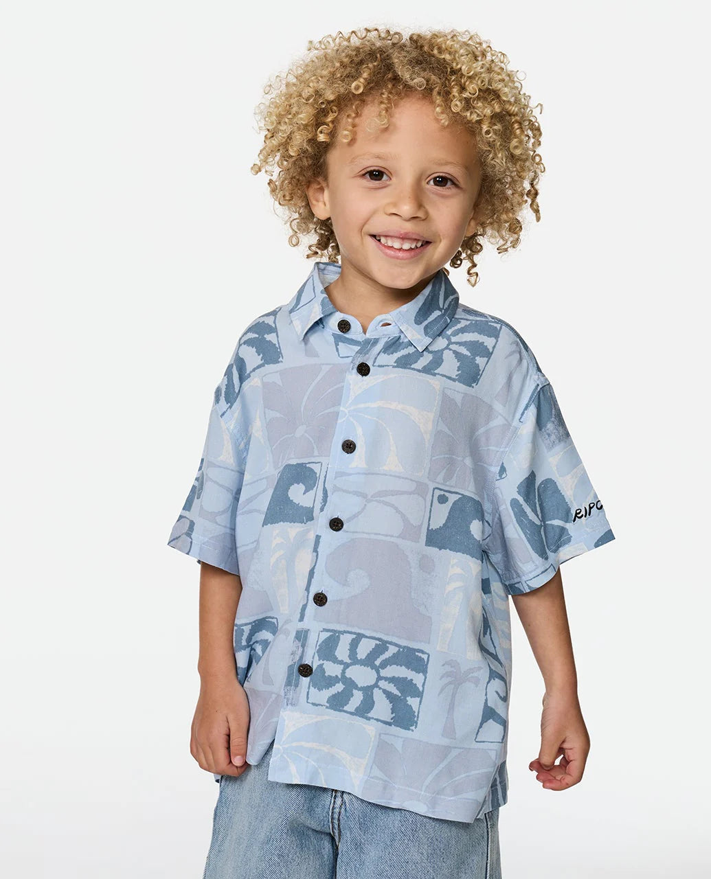 RIP CURL Groms AOTS Ty Williams Short Sleeve Shirt 1-8 years